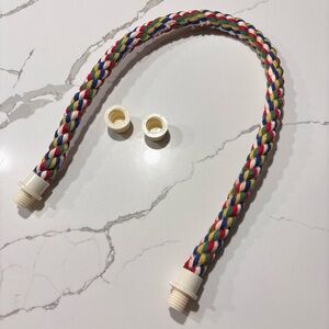 Booda Comfy Byrdy Cable Bird Perch 36-inch Cotton Braided Rope Pet Parrot Budgie